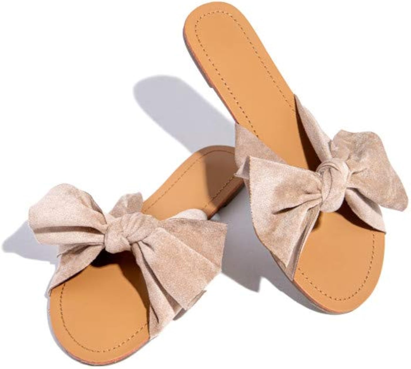 cute flat slide sandals