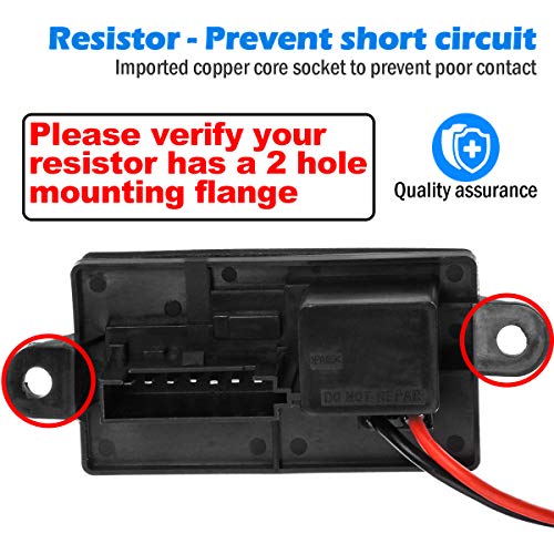 PartsSquare Manual HVAC Blower Motor Resistor Compatible with Cadillac Escalade,CHEVY AVALANCHE SILVERADO SUBURBAN,GMC SIERRA 1500 2500 3500 02-06 Blower Resistor (2 Hole Mounting) 89019089 3A1042