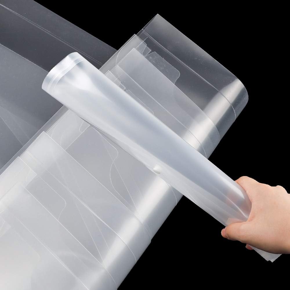 EOOUT 12pcs Clear Folders, Plastic Waterproof Envelope with Snap Button Closure and Expandable Gusset, for Letter Size and A4 Size … : Office Products