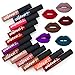 DE'LANCI 12Pcs Professional Lip Gloss Makeup Set Waterproof Cosmetic Listick Super Long Lasting Not Fade Lipstick Sexy Beauty Make Up Tools