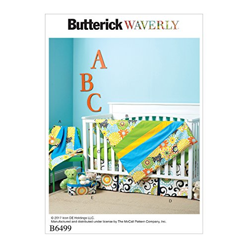 Butterick Patterns B6499OSZ Nursery Blanket, Quilt, Mattress Cover, Crib Skirt, and Basket One Size - Thumbnail 6