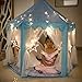 Princess Castle Play Tent House for Girls Indoor Outdoor Toy 56 x 54 inches Blue