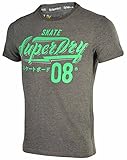 Superdry Men's Speed Freaks Entry Tee Shirt-Dark Marl-Large