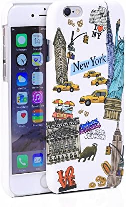 iPhone 6/6s Plus Case WaKase [Voyage] Slim Fit Design Printed Fine Texture PC Case - New York