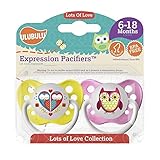 Ulubulu Lots of Love Pacifiers - Hearts & Owls - 2 pk - 00