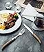 FLYINGCOLORS Laguiole Steak Knife Set. Stainless Steel, Rubber Wood Handles, Gift Box, 6 Pieces