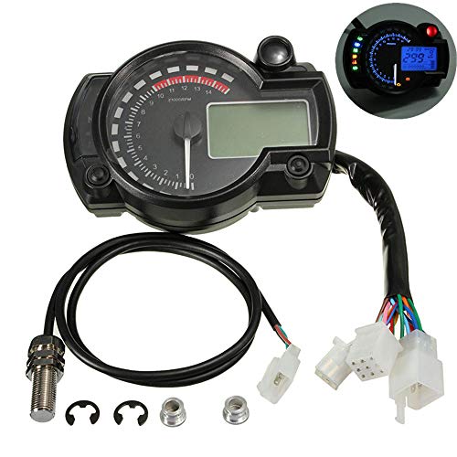 image for techtongda Adjustable Speed Electronic Digital Odometer LCD Tachometer