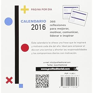 CALENDARIO 2016 366 REFLEXIONES PARA MEJORAR MOTIVAR COMUNICAR