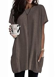 Spring Tops for Women Tunic Short Sleeve Shirts