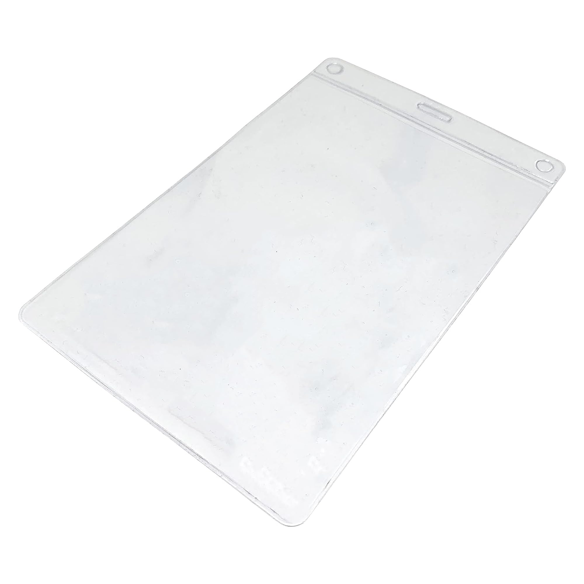 Pack of 100 x Vinyl A6 ID Plastic Card Badge Name Tag Holders by PCL Media ltd Portrait Size 17.5 x 11.2cm - Holds 15.2 x 10.8cm | Large Clear PVC Pocket Pouches ID Sleeves Pockets Access Control