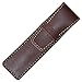DiLoro Full Grain Thick Genuine Single Leather Pen Case Holder Pouch Pen Protector Pencil pencase (Buffalo Brown)