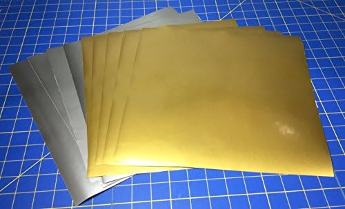 12" x 12" Oracal 651 Gold and Silver Metallic Sheets 10 sheets