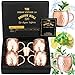 Urban Vintage LA Moscow Mule Copper Mugs Set of 4 with Shot Glass & Recipe Book in Large Box, Premium Handcrafted Hammered 16 oz Real Copper Cups for Moscow Mules, Solid Copper Luxury Set