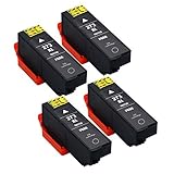 Valuetoner Compatible Ink Cartridge Replacement for Epson 273XL High Capacity (4 Black T273XL020-S) Compatible With Expression Premium XP-520, XP-600, XP-610, XP-620, XP-800, XP-810, XP-820 Printer