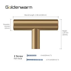 goldenwarm 20 Pack Champagne Bronze Cabinet Gold