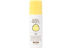 Sun Bum Baby Bum Mineral SPF 50 Roll-On Sunscreen - Vegan and Hawaii 104 Act Compliant (Without Octinoxate & Oxybenzone) - Broad Spectrum Moisturizing UVA/UVB - Travel Size - 3 oz