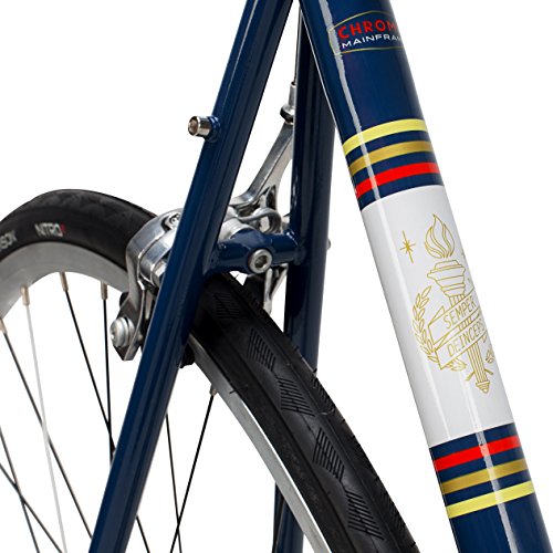 Pure Cycles Classic 16-Speed Road Bike, 53cm/Medium, Bonette Blue
