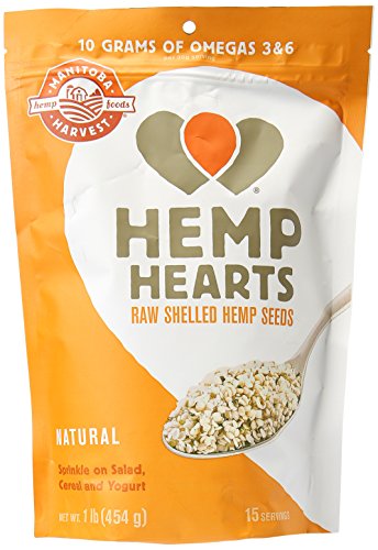 Manitoba Harvest Hemp Hearts Raw Shelled Hemp Seeds, 1lb; with 10g Protein & 12g Omegas per Serving, Non-GMO, Gluten…