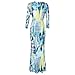 SUNNOW Womens Sexy Ladies Deep V Neck Party Dress Maxi Long Evening Dress (Asian L=US(8), Yellow)
