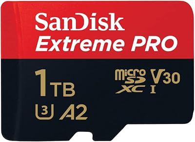 SanDisk Extreme PRO microSD Card 1TB with SD Adapter U3 A2 200 MB/s