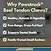 Pawstruck Natural 7-9” Beef Tendon Chew Sticks for Dogs – Premium Rawhide-Free, Single Ingredient, High Protein, Low Odor Dental Treat – 10 Count – Packaging May Vary