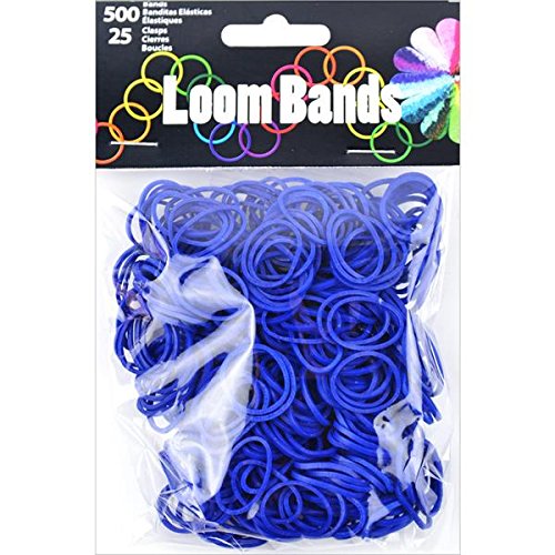 Touch of Nature Loom Bands Value Pack for Jewelry, Includes Band and Clasps, Dark Blue