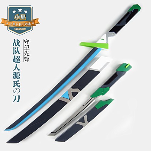 OW Genji New Style Skin Long Swords Short Swords With Sheaths Weapon Cosplay Prop