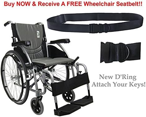 Karman Healthcare Ultra Lightweight Ergonomic Wheelchair - 18"x17" -Silver - S-ERGO115F18SS