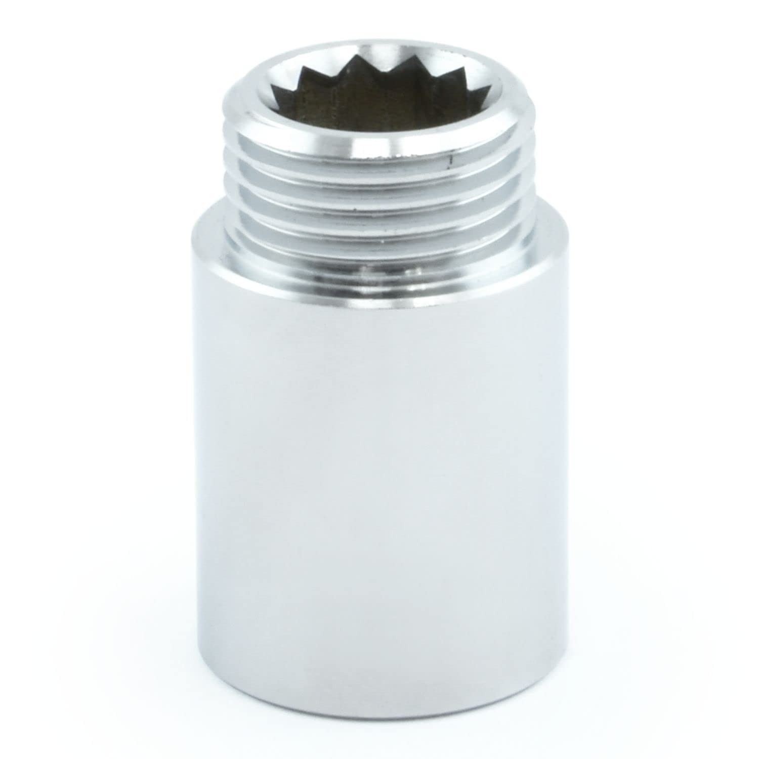 Hot Flow | 30mm Rigid Radiator Valve Extension 1/2 inch BSP (Chrome)