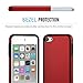 MoKo Case Fit iPod Touch 2019 Released iPod Touch 7 / iPod Touch 6 / iPod Touch 5, 2 in 1 Shock Absorbing TPU Bumper Ultra Slim Protective Case with Hard Back Cover - Red