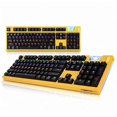 ABKO Hacker K660 ARC Premium Edition, Kailh Optical Switch, Side RGB LED, Full Waterproof, RGB LED Effect, Acrylic Point Design, Dual Injection (Linear, Yellow)