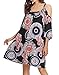 Romwe Women's Summer Cold Shoulder Bohemian Print Loose Tunic Dress