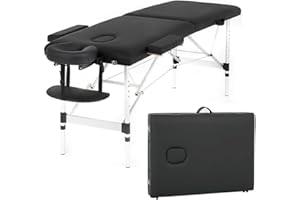 FDW Aluminium Massage Table Portable Massage Bed 24 inch Wide Lash Bed Height Adjustable Spa Bed with Non-Woven Bag for Spa Footmassage Facial CareSpa Tattoo