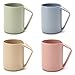 eoocvt 4pcs Eco Friendly Healthy Wheat Straw Biodegradable Plastic Cup Mug for Water, Coffee, Milk, Juice, Tea (1pc, fl.13.5oz) (4 Cups)