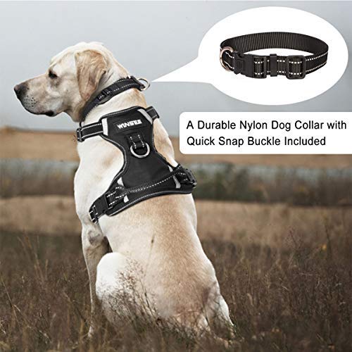 WINSEE Dog Harness No Pull, Pet Harnesses with Dog Collar, Adjustable