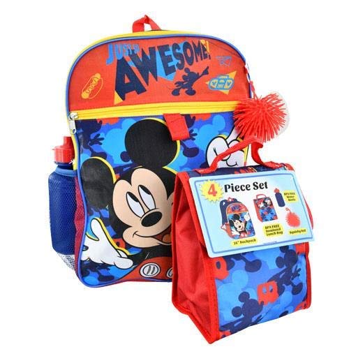 mickey mouse backpack with lunchbox
