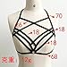 Febecool Harness Bra, Sexy Women Hollow Out Elastic Cage Bra Bandage Strappy Halter Bra Top (Large, Black)