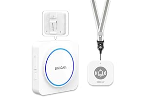 SINGCALL Wireless Caregiver Pager Panic Alarm System Personal Alarm for Elderly/Kids/Pregnant/Patients/Care Home/Hospital 32 