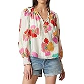 Velvet by Graham & Spencer Women's Avery Print Cotton Silk Voile Top