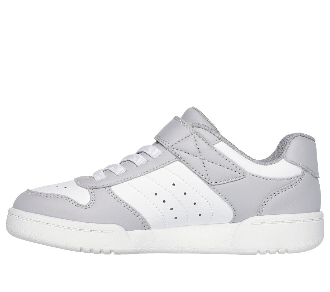 Skechers Kids Quick Street Sneaker, LightGrey/White, 12.5 Little Kid Image