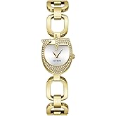 GUESS Silver-Tone Crystal Analog Watch