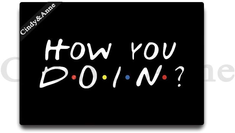 AoBoDo How You Doin Welcome Doormat Doormat Entrance Floor Mat Funny Doormat Rubber Non-Slip Doormat Decorative Indoor Outdoor Doormat 23.6 by 15.7 Inch
