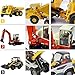 HapiSimi Vehicle Toys, Construction Site Play Set, Learning, Early Development, Educational Dump Truck, Excavator, Radladder for 3, 4, 5, 6 Year Olds Toddlers, Boys, Kids 3pcs