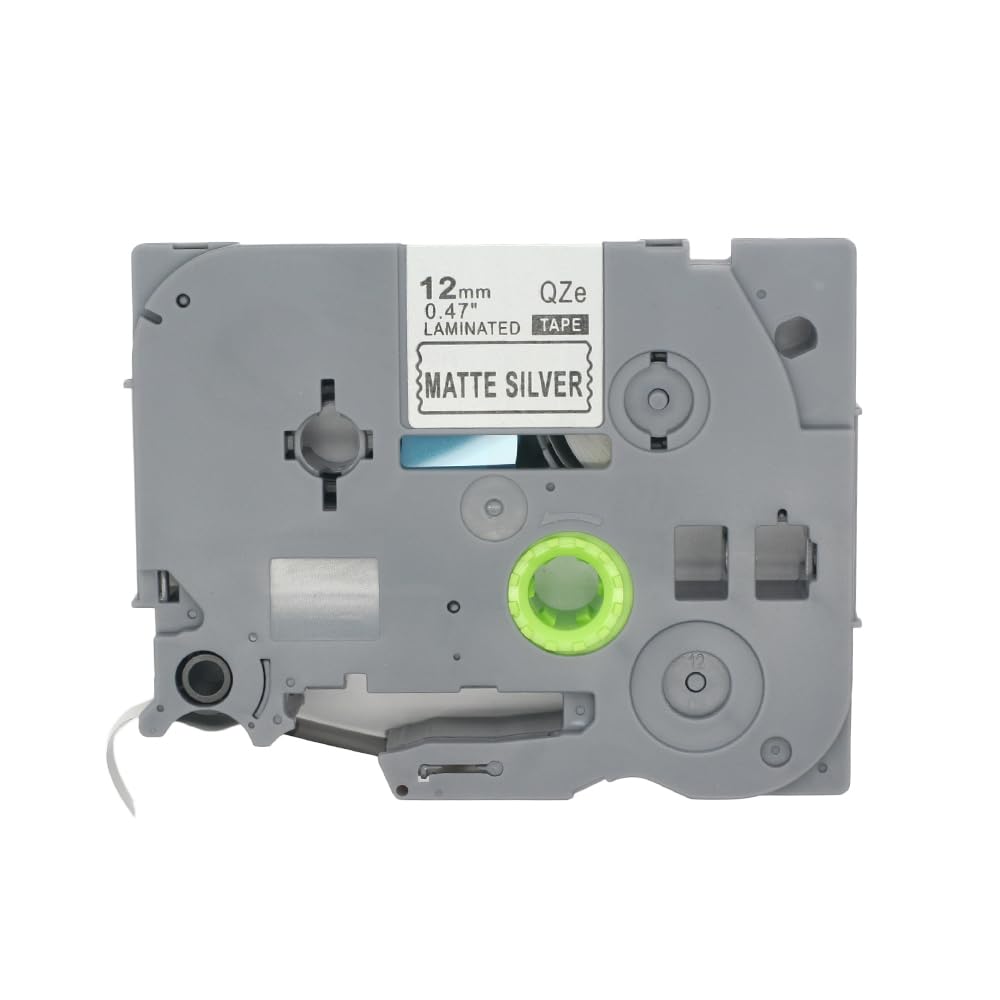 BROVACS 1 Pack Black on Silver Laminated Label Tape Compatible for Brother P-Touch Label Printer TZ 931 TZe 931 12mm 1/2" OPA4931