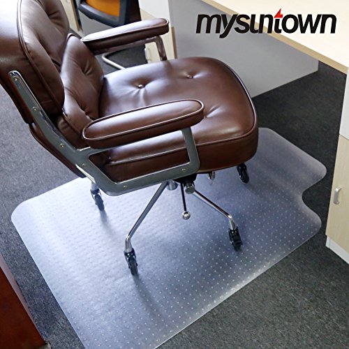image for Mysuntown Carpet Chair Mats, PVC Vinyl Chair Mat for Carpeted Floors w