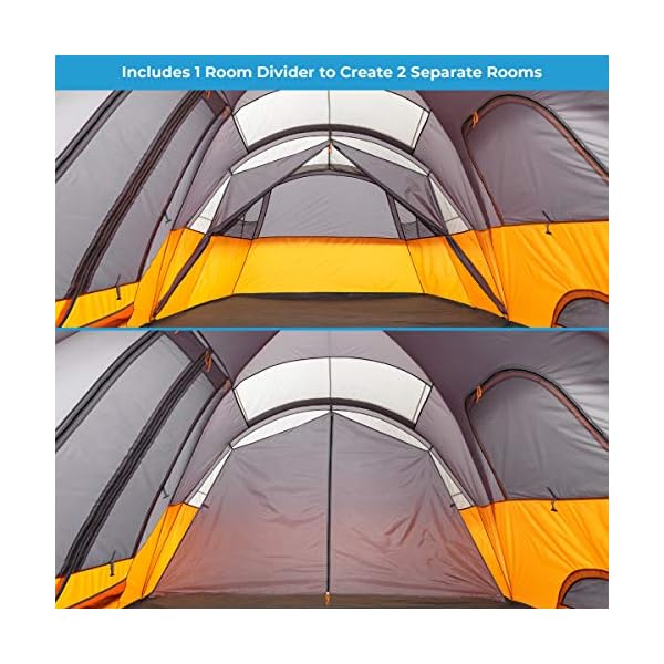 Core 11 Person Extended Dome Tent Camping Galore
