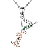 JBAERD Martini/Coffee Necklace Sterling Silver Wine Glasses Pendant Jewelry Gifts for Women