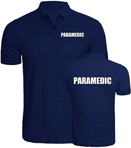 Printed Navy Polo PARAMEDIC Printed Navy Polo Shirt Plus a Brook Hi Vis UK Discount Code for your next order