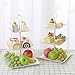 Kingsnow 3-Tiered White Pastry Stand Cake Stand Dessert Stand Cupcake Stand Holder Serving Platter for Party Wedding Home Decor