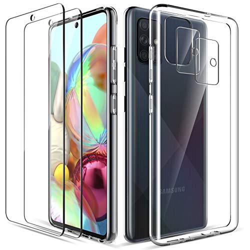 LK Cover Compatibile con Samsung Galaxy A71 Custodia, 2 Pezzi Pellicola Protettiva in Vetro Temperato & 2 Pezzi…